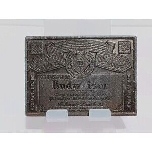 Budweiser Metal Men's Belt Buckle 3"×2"